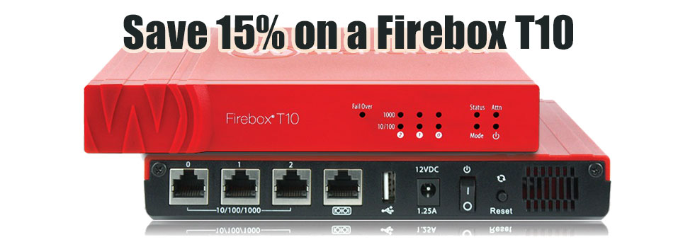 Save 15% purchasing a new Firebox T10 - wired or wireless